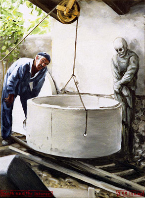 1988-09 Death and the laborer 18x24cm