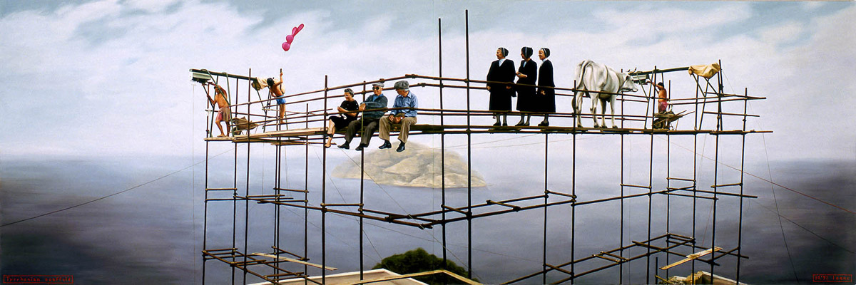 1991-10 Tyrrhenian scaffold 300x100cm