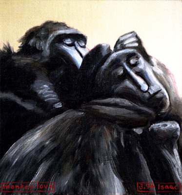 1994-03 monkey love 17x17cm