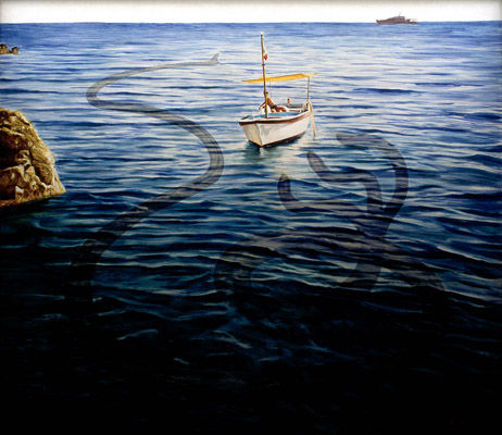 1997-09 fishing (mixed light) 70x61cm