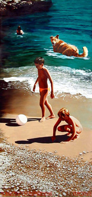 1998-04 A Dog's Tale - on the Amalfi Coast 300x140cm