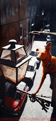 1998-10 A Dog's Tale - over Via Arco della Pace 300x140cm