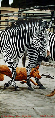 1998-12 A Dog's Tale - within Rome Zoo 300x140cm